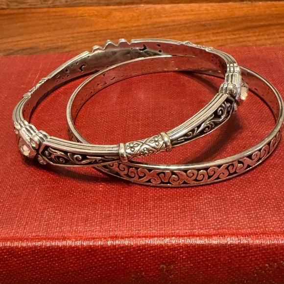 Brighton Zoe Bangle Bracelet & Brighton Uluwatu Narrow Bangle Pair - Picture 3 of 13